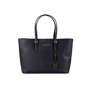 MICHAEL KORS Large Jet Set Tote Navy Blue